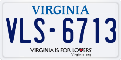 VA license plate VLS6713