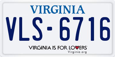 VA license plate VLS6716