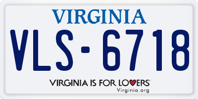 VA license plate VLS6718