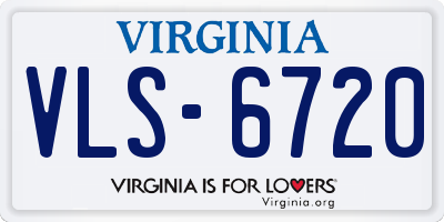 VA license plate VLS6720