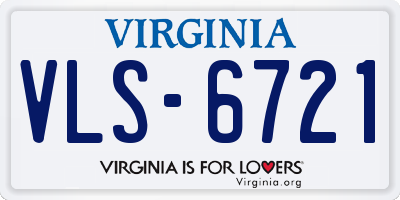 VA license plate VLS6721