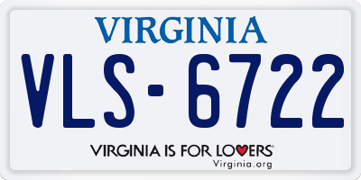VA license plate VLS6722