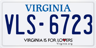 VA license plate VLS6723