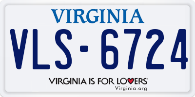 VA license plate VLS6724