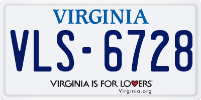 VA license plate VLS6728