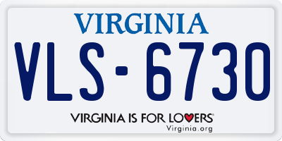 VA license plate VLS6730