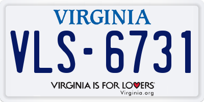 VA license plate VLS6731