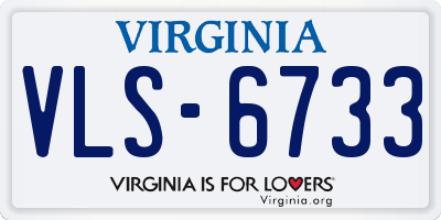 VA license plate VLS6733