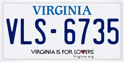 VA license plate VLS6735