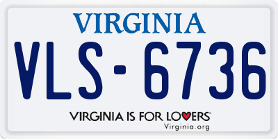 VA license plate VLS6736