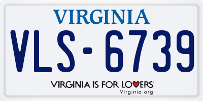VA license plate VLS6739