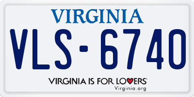 VA license plate VLS6740