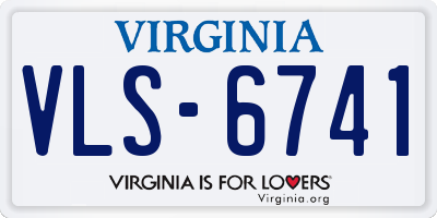 VA license plate VLS6741