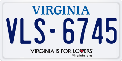 VA license plate VLS6745