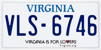 VA license plate VLS6746