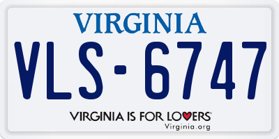 VA license plate VLS6747