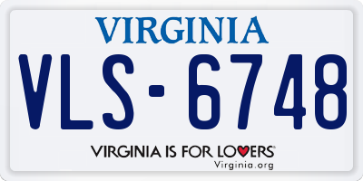 VA license plate VLS6748