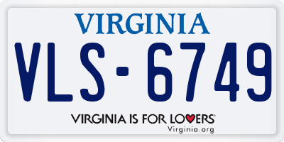 VA license plate VLS6749