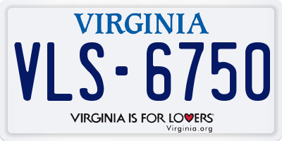 VA license plate VLS6750