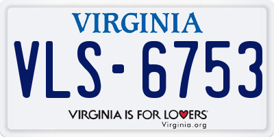 VA license plate VLS6753