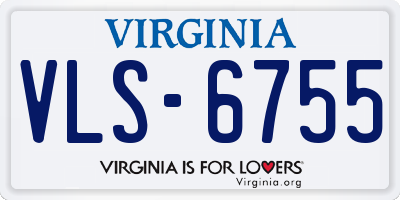 VA license plate VLS6755