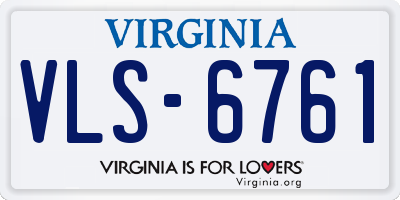 VA license plate VLS6761