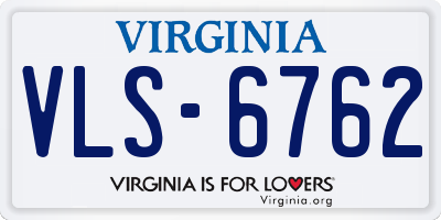 VA license plate VLS6762