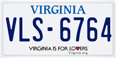 VA license plate VLS6764