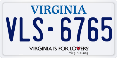 VA license plate VLS6765