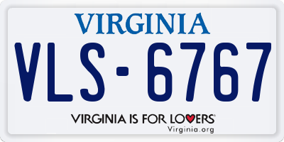 VA license plate VLS6767