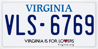VA license plate VLS6769