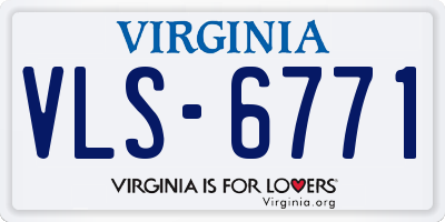 VA license plate VLS6771