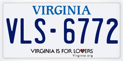 VA license plate VLS6772
