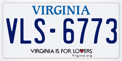 VA license plate VLS6773