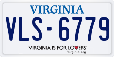 VA license plate VLS6779