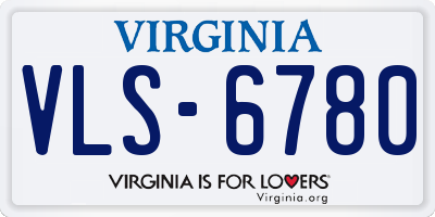 VA license plate VLS6780