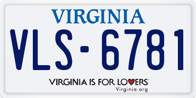 VA license plate VLS6781