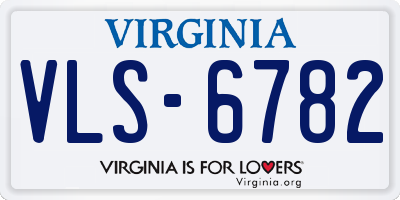 VA license plate VLS6782