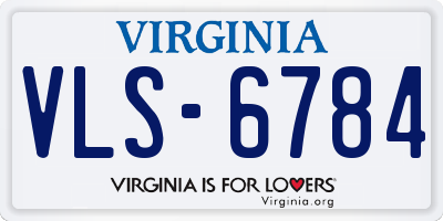 VA license plate VLS6784