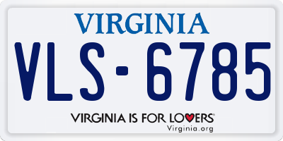 VA license plate VLS6785