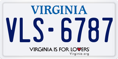 VA license plate VLS6787