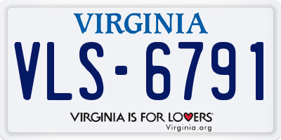 VA license plate VLS6791