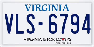 VA license plate VLS6794