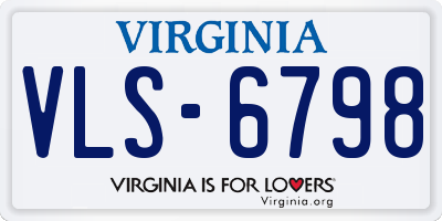 VA license plate VLS6798