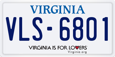 VA license plate VLS6801