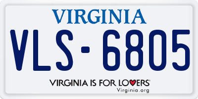 VA license plate VLS6805
