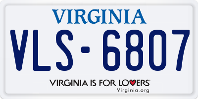 VA license plate VLS6807