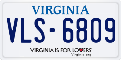 VA license plate VLS6809