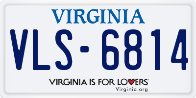 VA license plate VLS6814