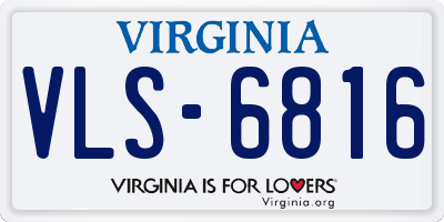 VA license plate VLS6816